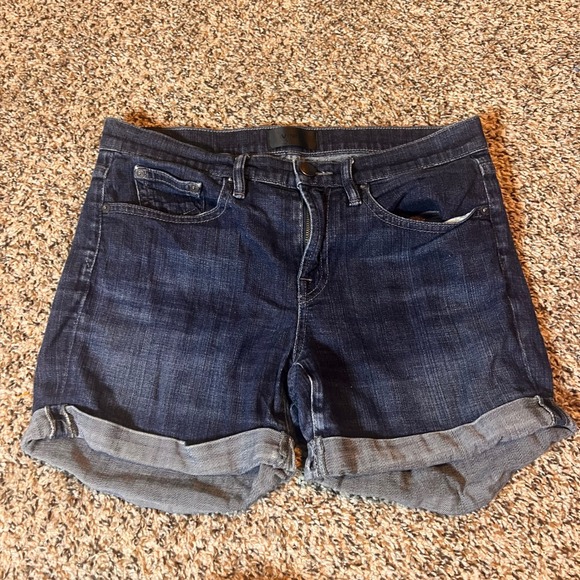 Vince Denim Shorts Dark Wash Cuffed Casual Everyday Size 26 - Picture 1 of 8
